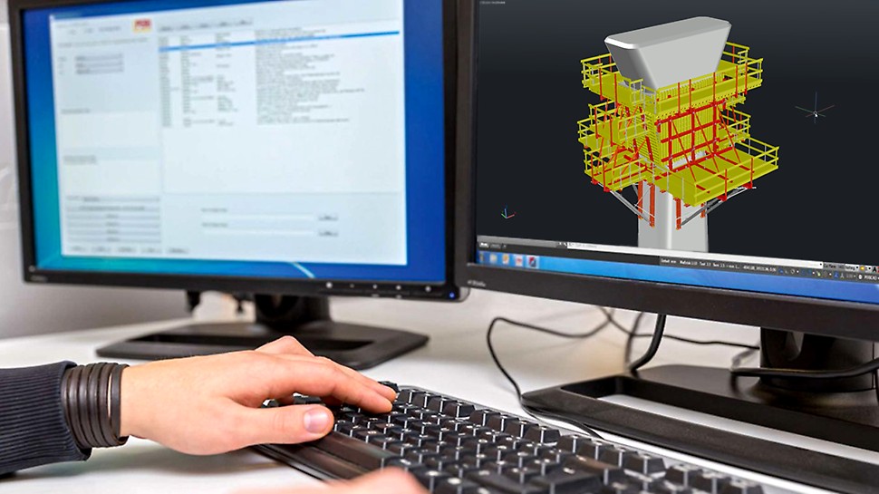 PERI CAD:lla onnistuu kaikenlainen muottisuunnittelu sekä 2D- että 3D-muodossa.