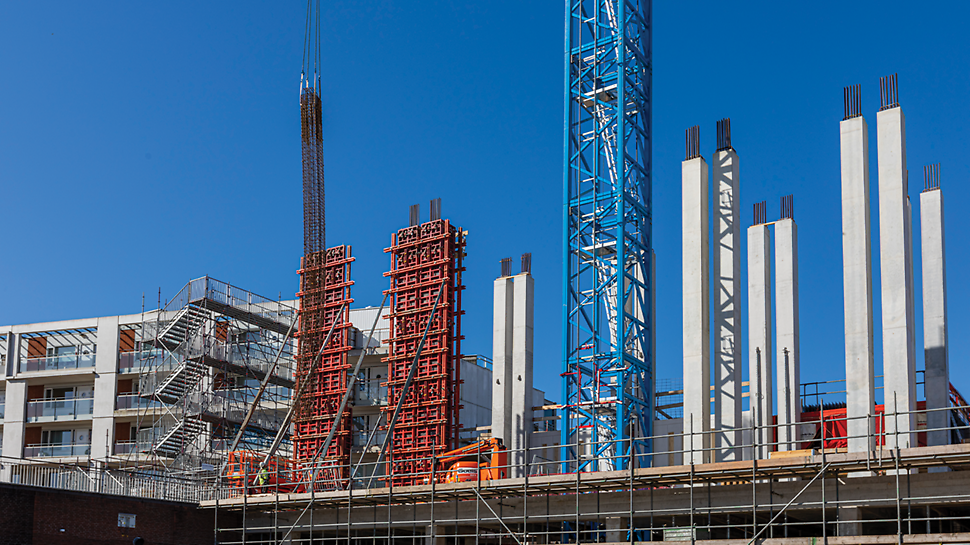 Goede engineering van PERI is gunstig voor de projectvoortgang bij de bouw van Newport Toren C in Rotterdam.