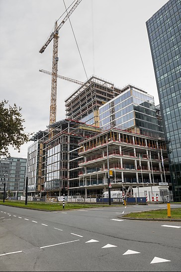 Bouwplaats Tower Ten op de Amsterdamse Zuidas.