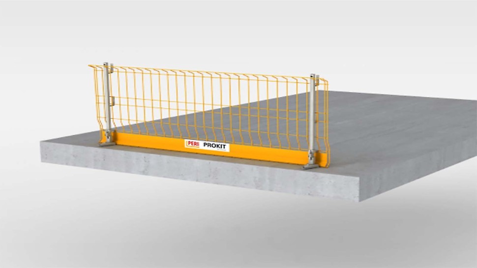 Side mesh barrier, for reliable securing