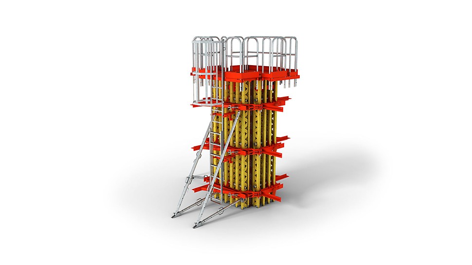 VARIO QUATTRO Column Formwork: For large cross-sections and architectural concrete surfaces
