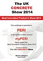 Certificate for the award as most innovative product in show