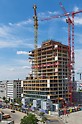 Výšková kancelářská budova Stream v Berlíně: Necelých 100 m vysoká budova „Stream Tower“ je součástí rozsáhlého projektu nové výstavby centrály firmy Zalando v Berlíně-Friedrichshainu.