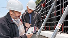 Added value along the entire value chain – in this respect, PERI presented among other things new digital solutions. One highlight: the DUO Planner, an app for easy planning of the lightweight universal formwork.
(Photo: PERI GmbH)