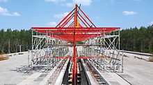 Most preko reke Drave, Osijek, Hrvatska - za izradu oplate unutrašnjeg venca korišćena je konstrukcija sastavljena od VARIOKIT i PERI UP sistemskih elemenata.