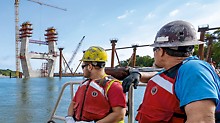 Most přes Ohio, Louisville, USA - Profesionální projektové služby PERI a stálá podpora na stavbě