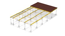 The new HAMMOCK Safety System serves as collective fall protection when shuttering from above, and catches relatively large falling parts when working with MULTIFLEX Girder Slab Formwork as well as when using precast slabs.