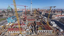 The Berlin City Palace on the Spreeinsel in the German capital has been largely reconstructed according to old building plans - for this, PERI supplied formwork and scaffolding technology from a single source.