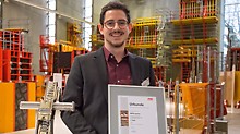 The winner of the 11th Construction Exercise: Maxim Rotzalski from RWTH Aachen.