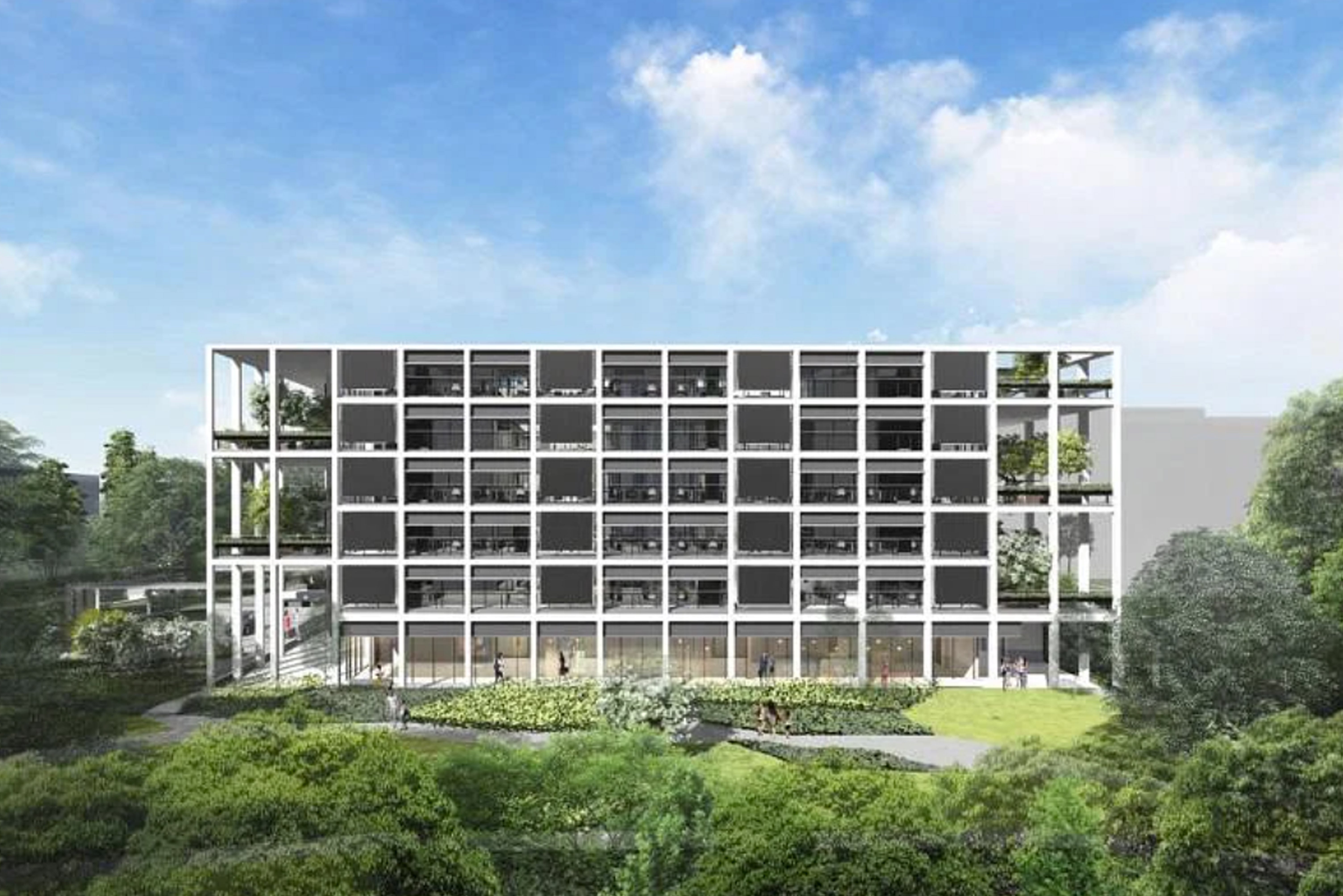 The GEAR is 7-storey innovation center spanning across 13,088sqm, located at Changi Business Park, Singapore