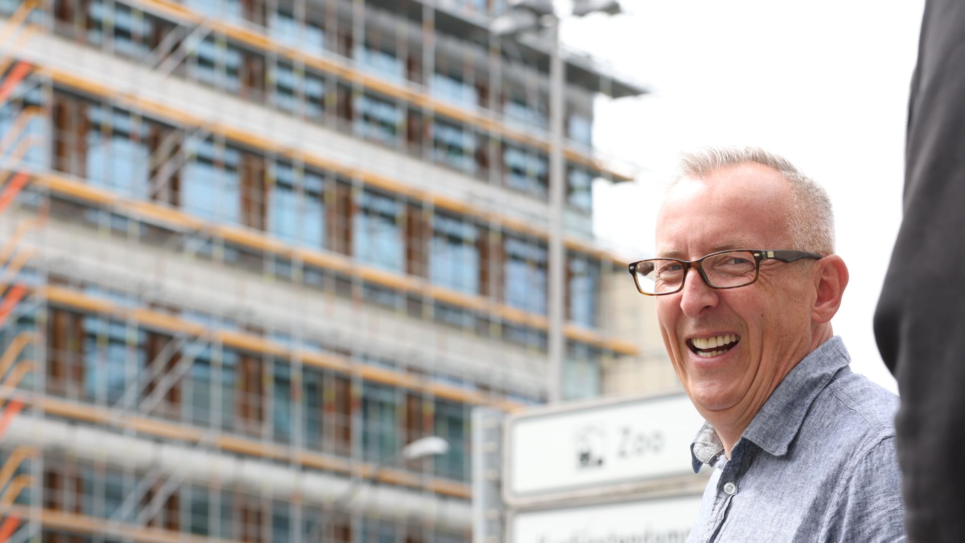 Insbesondere die Stielbauweise inkl. ihrem Logistikvorteil hat Robert Meyer vom PERI UP Gerüstbaukasten überzeugt.