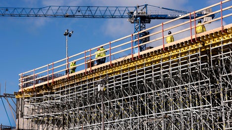 PERI UP Flex används här som understödning i projektet