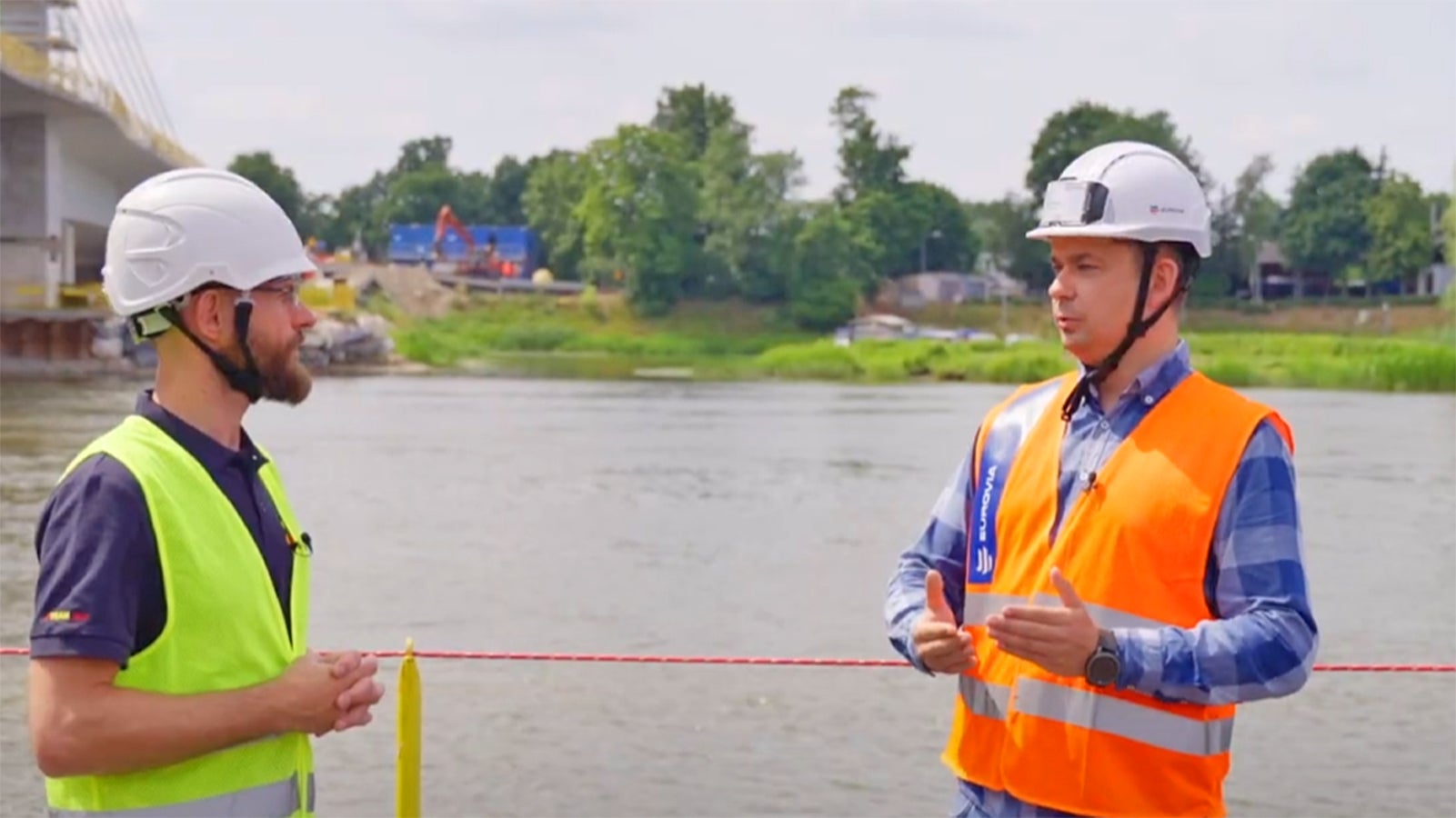 Od lewej: Michał Rutkowski (PERI), Michał Białkowski (Eurovia) - Kierownik Robót | Oddział Warszawa