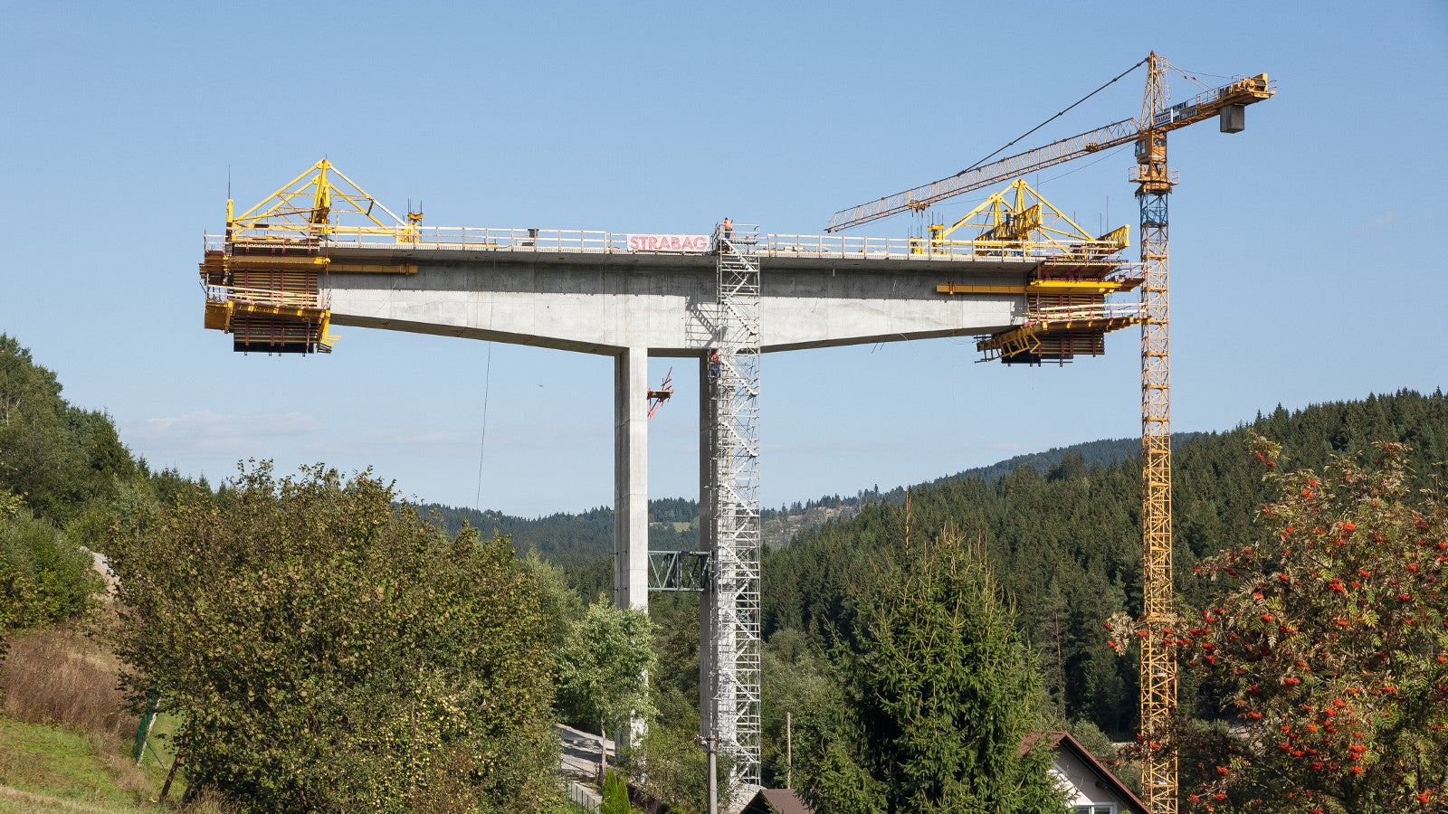 Postupující letmá betonáž.
