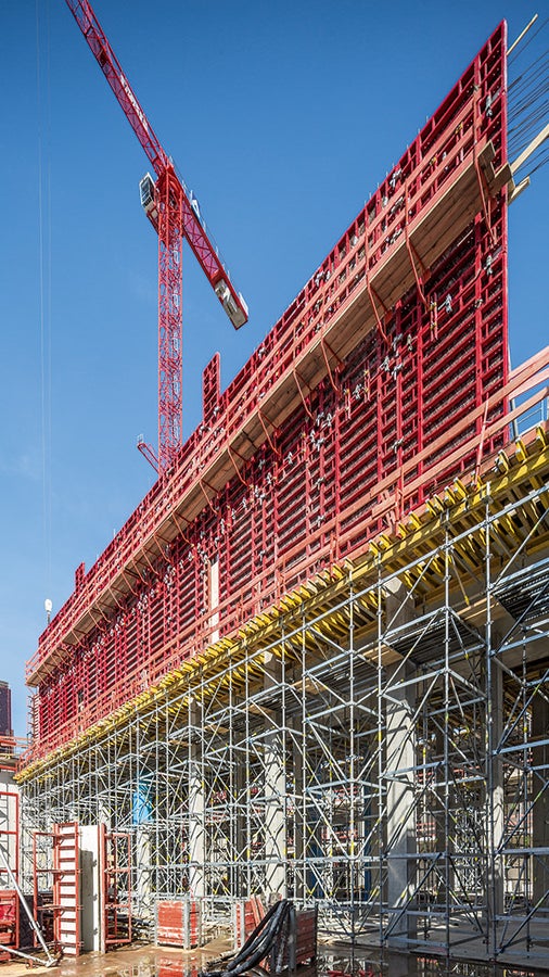 The planning and supply of formwork and scaffolding from one source created a synergistic effect for the site management team.