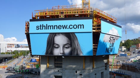 110 meter hög kontorsbyggnad med 27 våningar mitt i Stockholm