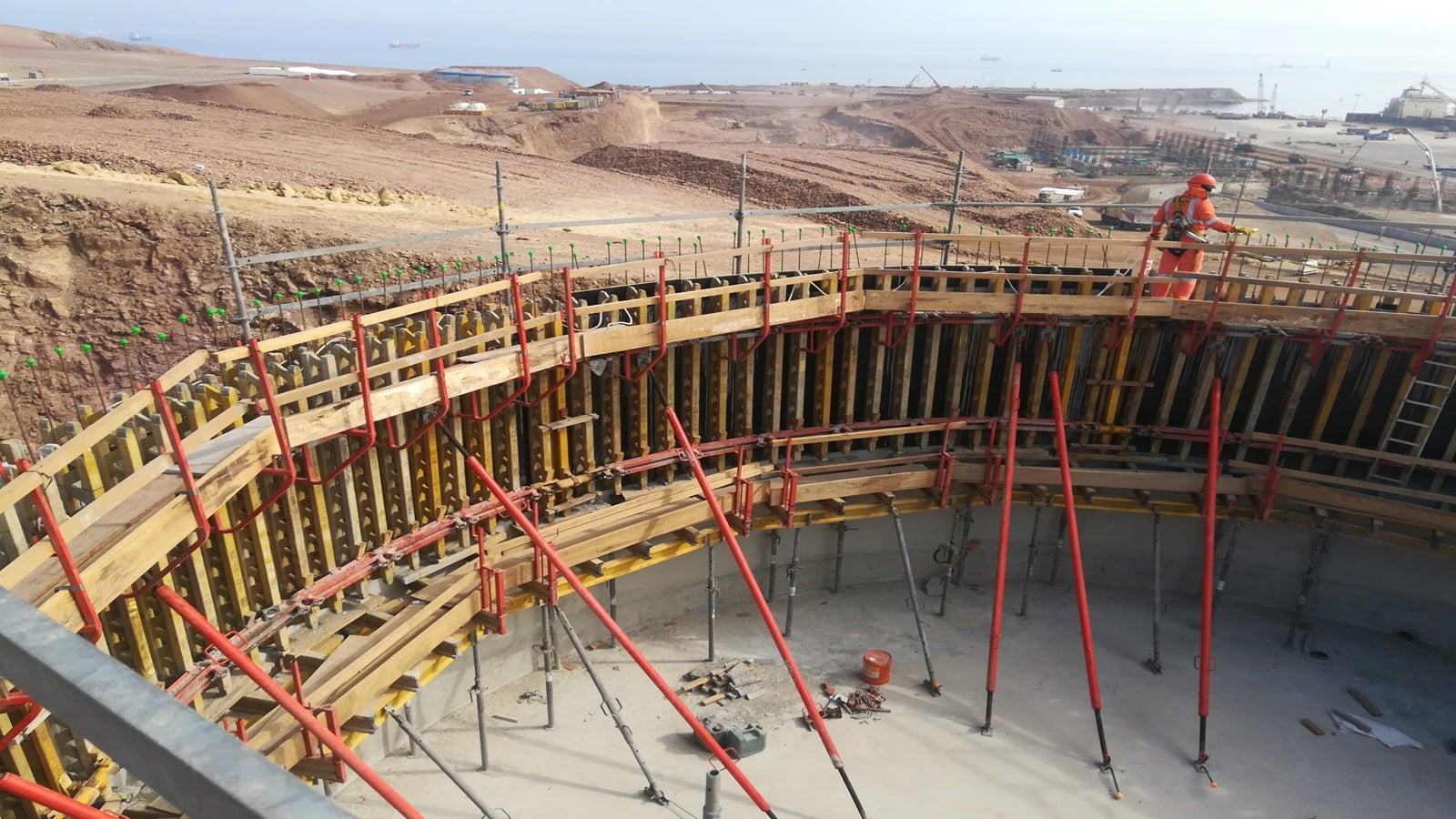 Estructura redonda utilizando el sistema GRV