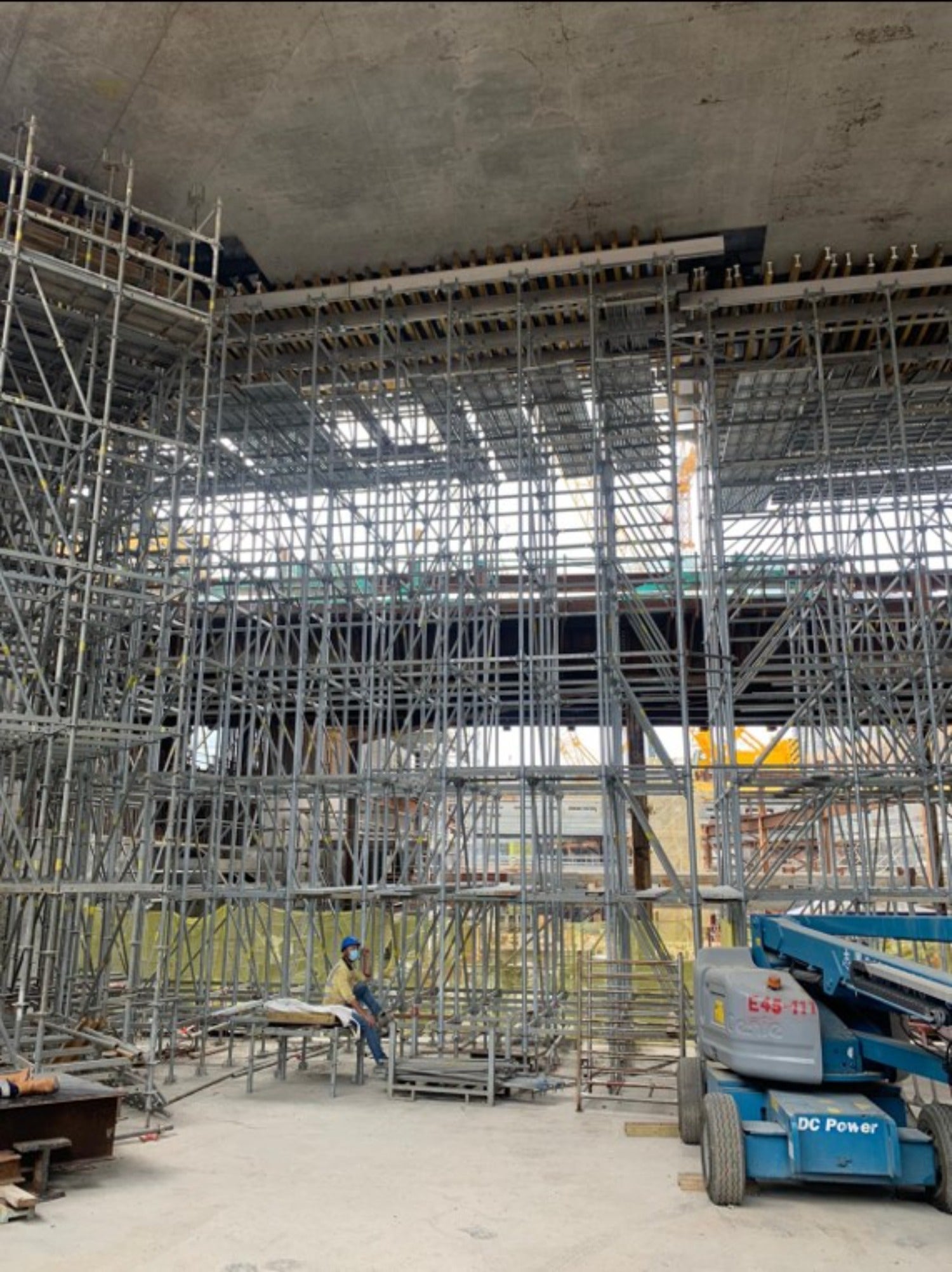 PS100 is used for the top slab shoring
