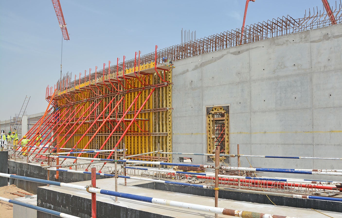 Curved walls casted with VARIO GT24 wall system