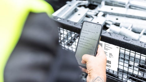 PERI Mobile Logistics Notitzen App nach dem Scan auf dem Handy