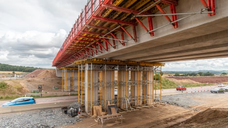 Efficient formwork and falsework for one of Scotland’s busiest roads