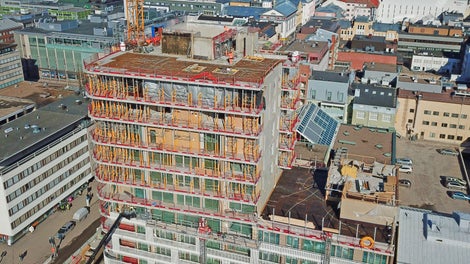 Marskinpuisto on saavuttanut 12 kerroksen korkeutensa maaliskuussa 2020.