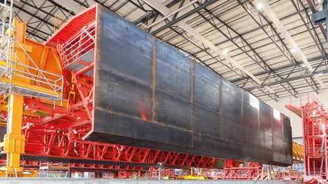 Taani ehitusobjektile toodud elemendid olid ette valmistatud efektiivseks betoneerimiseks.<br/>(Foto: PERI SE) <br/>