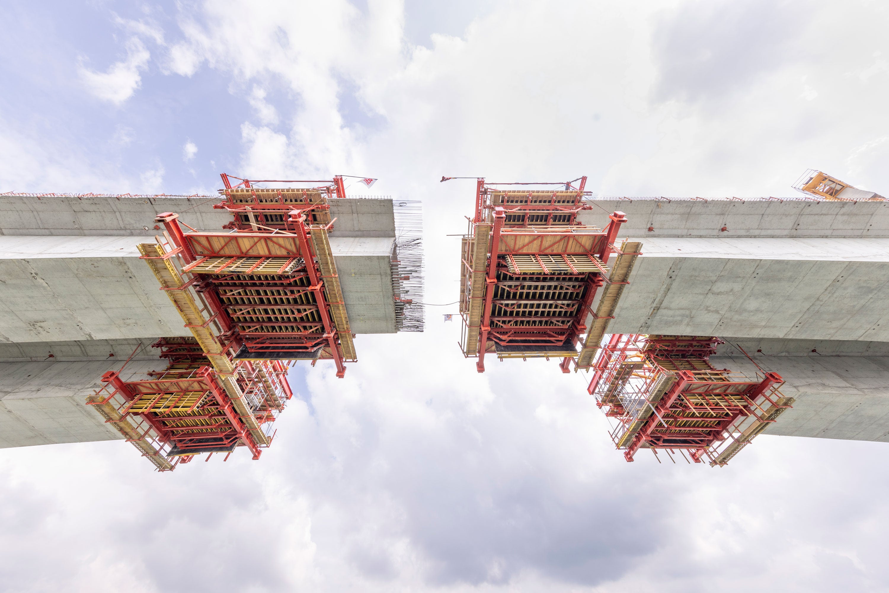 Selve sammenkoblingen af cantilever forskallingen skal være godt planlagt.