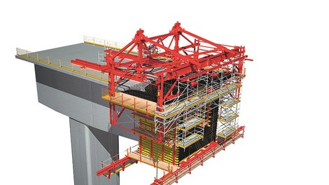 Das VARIOKIT Freivorbaugerät zur Herstellung von Überbauten bei Brücken mit großen Spannweiten <br/>