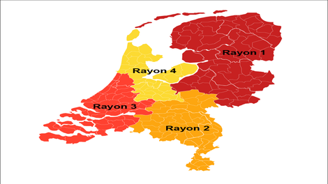 Onze rayonverdeling van Nederland in 2024. Dit betreft Area Sales. Voor High-rise en Infra kunt u het best contact opnemen met de daarin gespecialiseerde sales collega's.