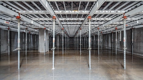 Die einfache Montagelogik und geringe Anzahl an erforderlichen Stützen sorgen für einen schnellen Aufbau<br/>