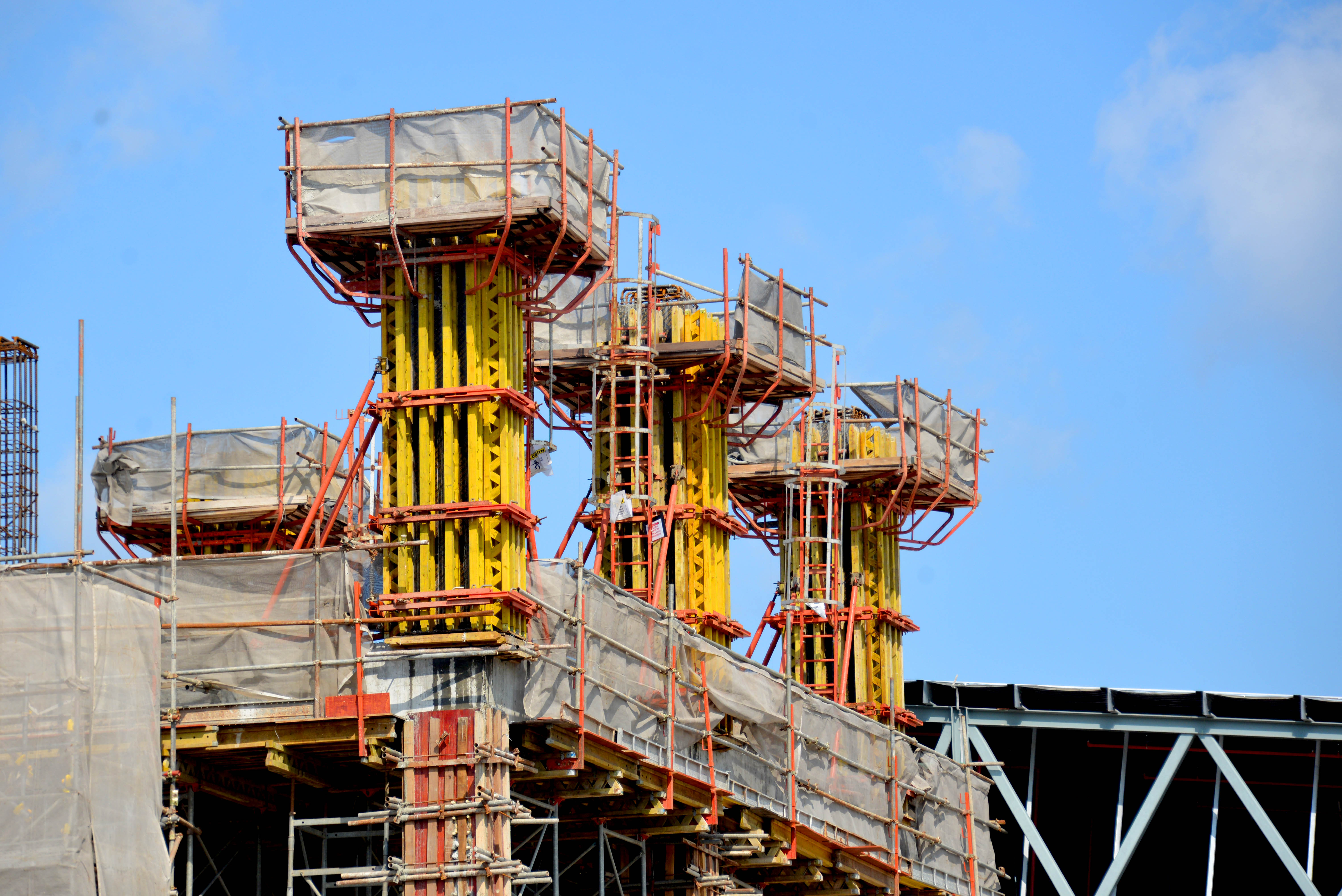 VARIO GT 24 Column Formwork complete with access ladders and pouring platforms