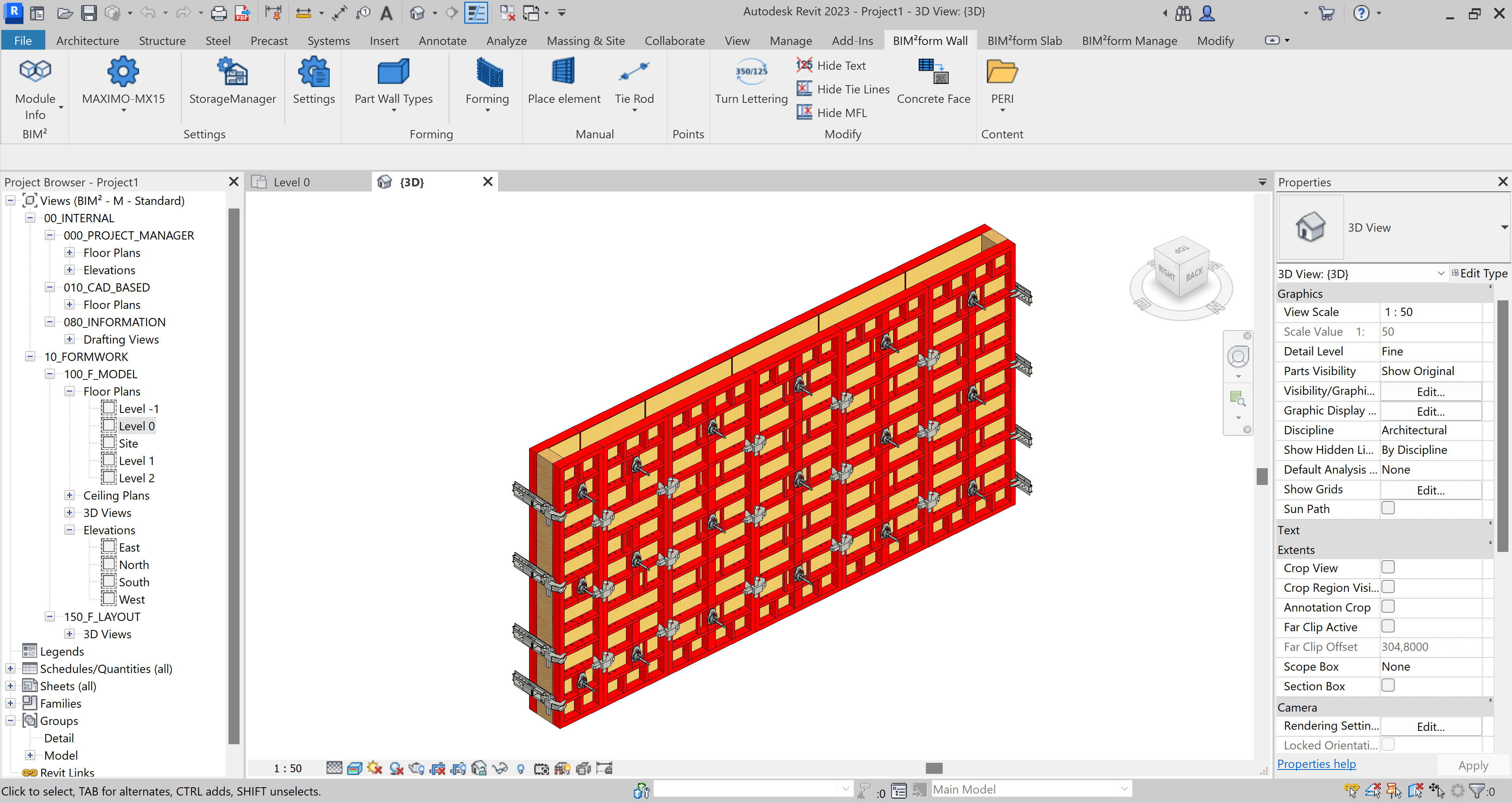 Autodesk Revit 2023 Projekt Forskalling