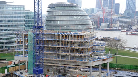 Spectacular view of the City of London from One Tower Bridge