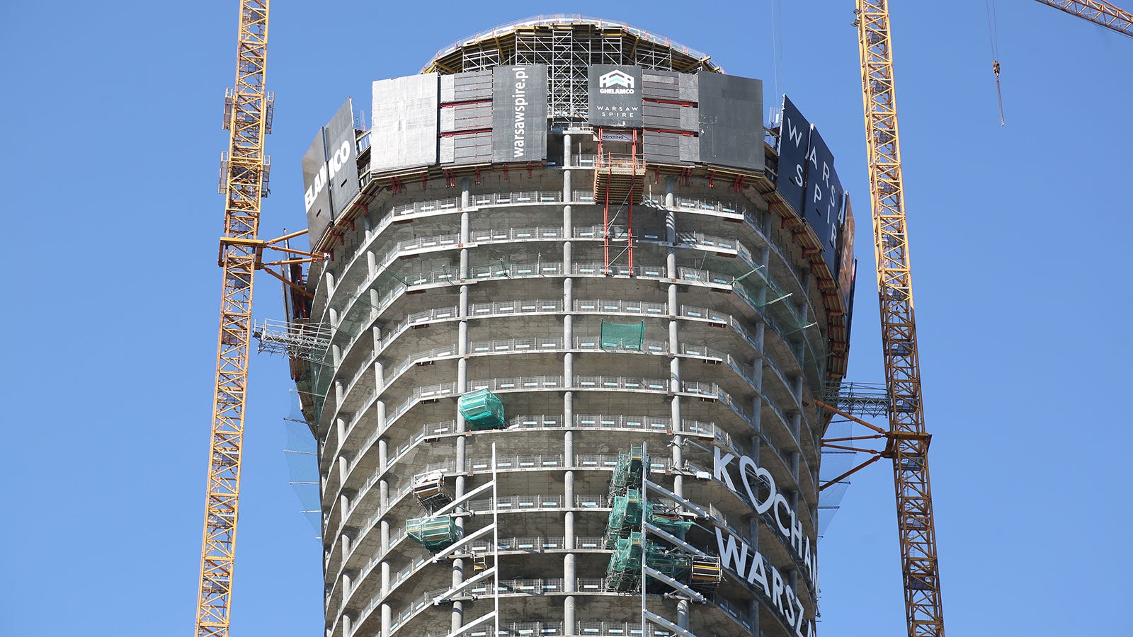 Warsaw Spire - rusztowania