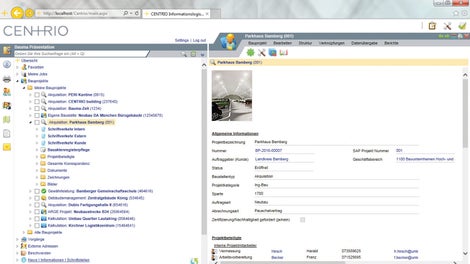 所有施工工程的信息和数据均储存在一个系统内。