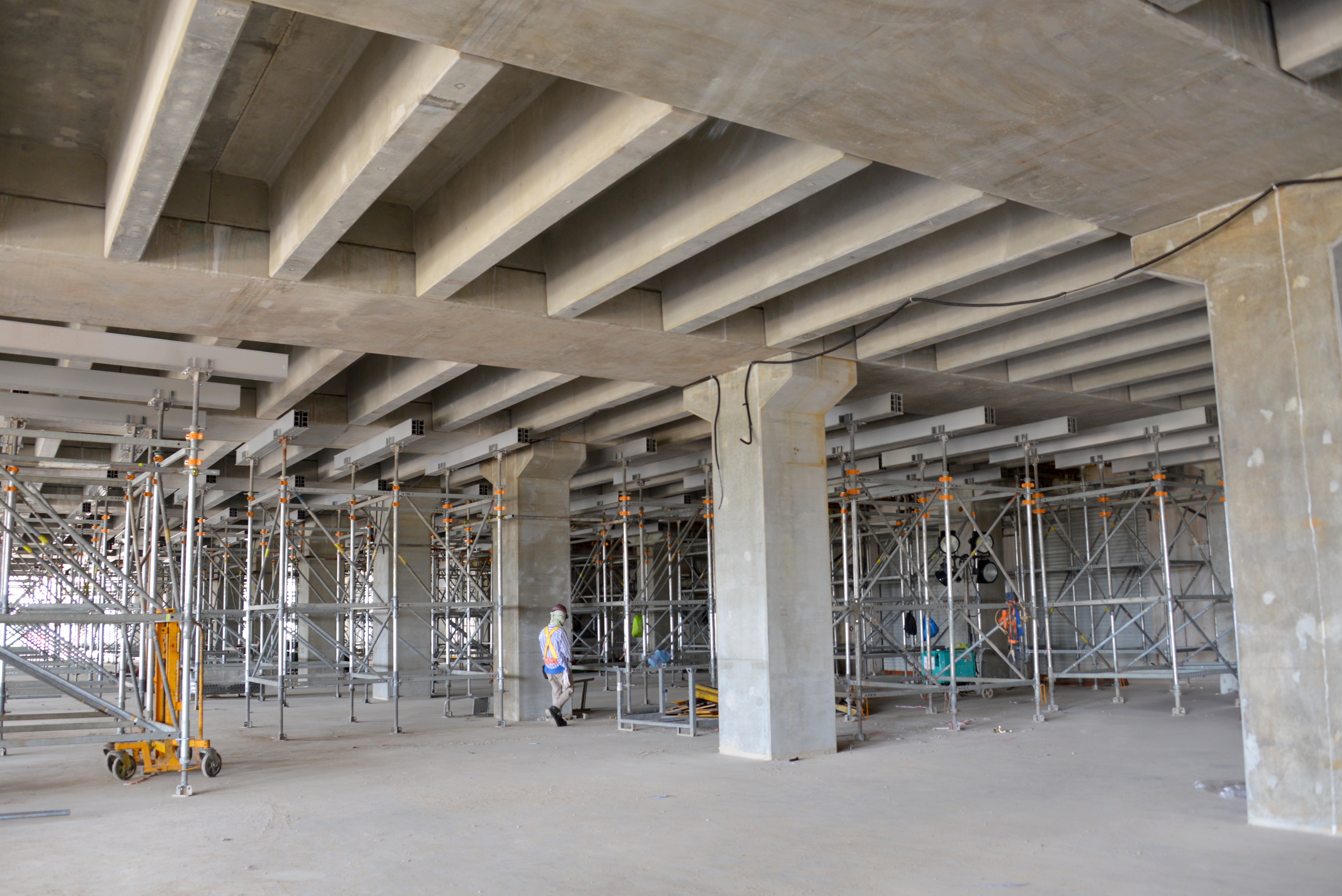 PERI UP MD (PS100) are being reused for next levels