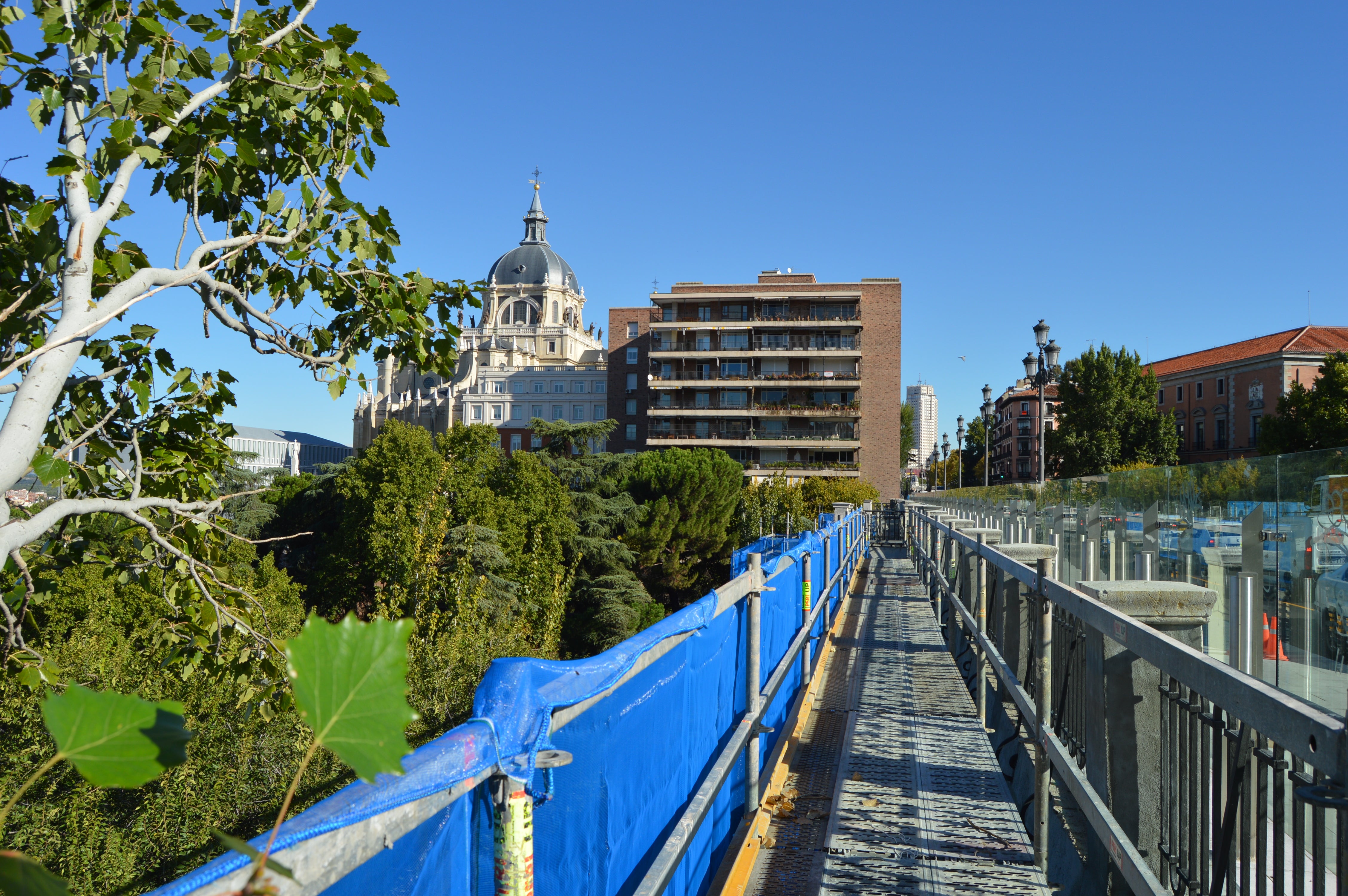 Viaducto calle Bailén, Madrid - Vista de la plataforma superior del viaducto<br/>