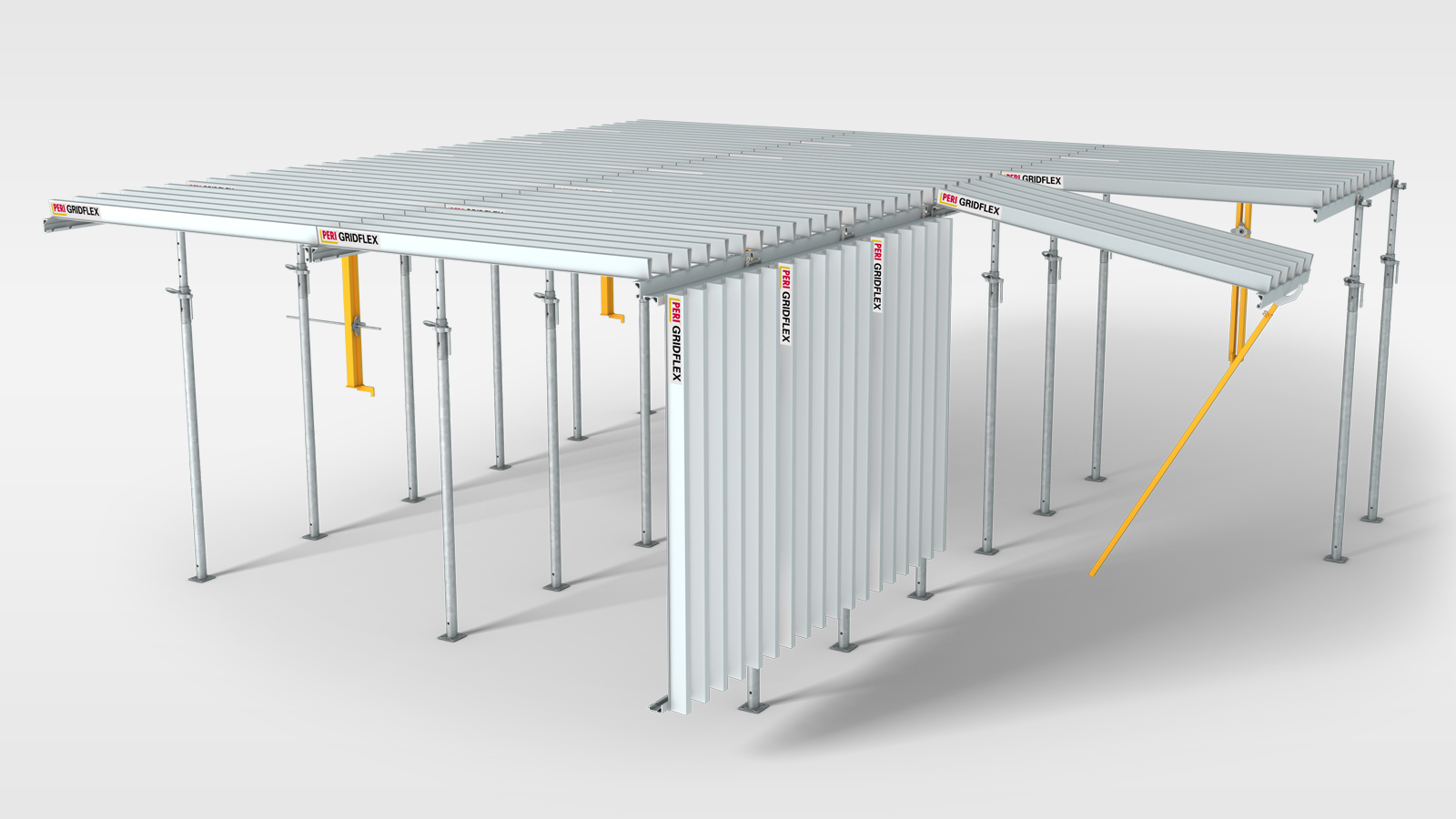 Le coffrage de dalles flexible avec un montage simple et en toute sécurité<br/>