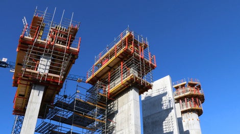 Nya vattentornet i Helsingborg - Gjutning av betongpelare