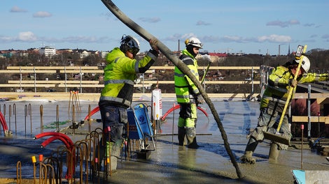 Gjutning av valv på plan 14
