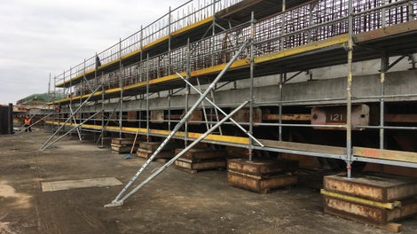 Изграждане на кесони, Терминал 2А, порт Бургас