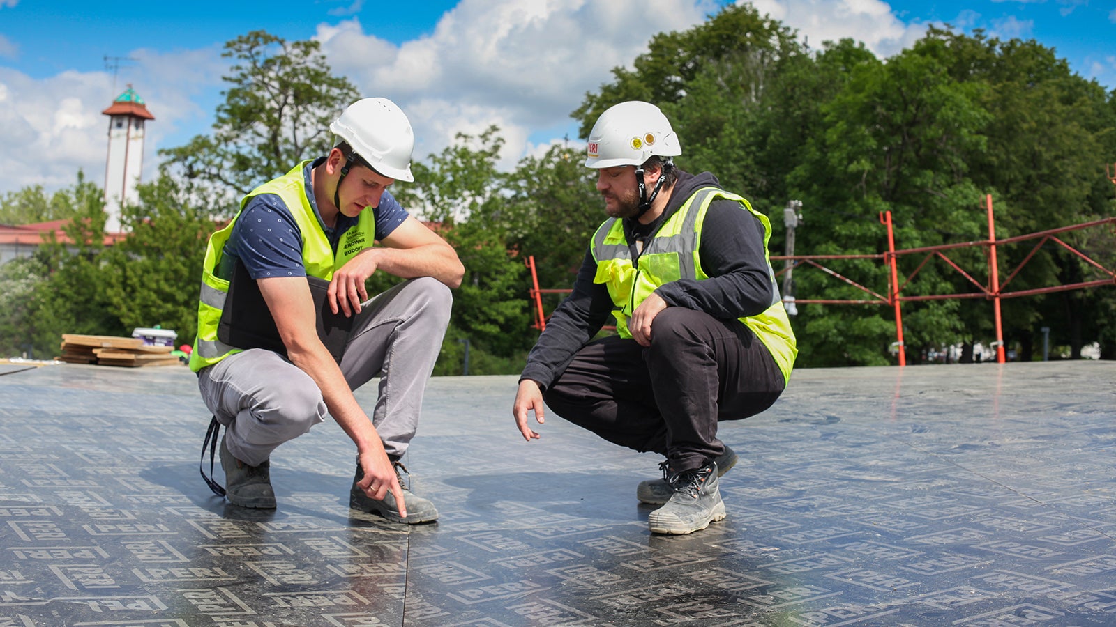 Sklejka FinPly Maxi na budowie Amfiteatru w Sochaczewie