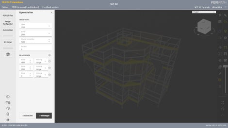 Using the properties function, the essential properties of the individual scaffolding units can be quickly identified and easily adjusted if necessary.