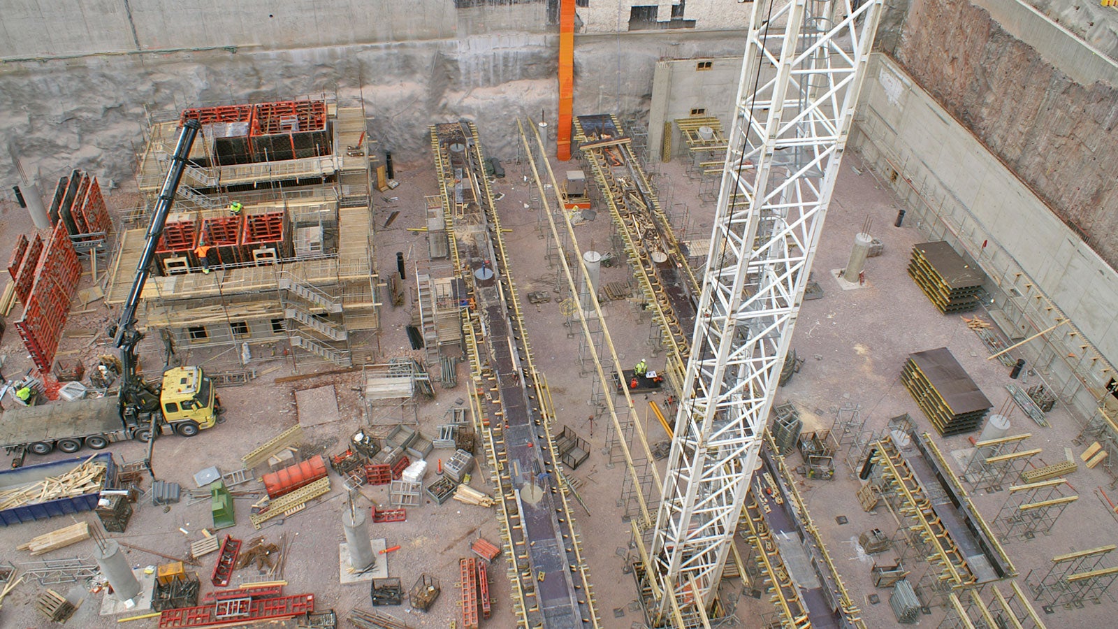 Metrokeskuksen työvaihe keväällä 2014.