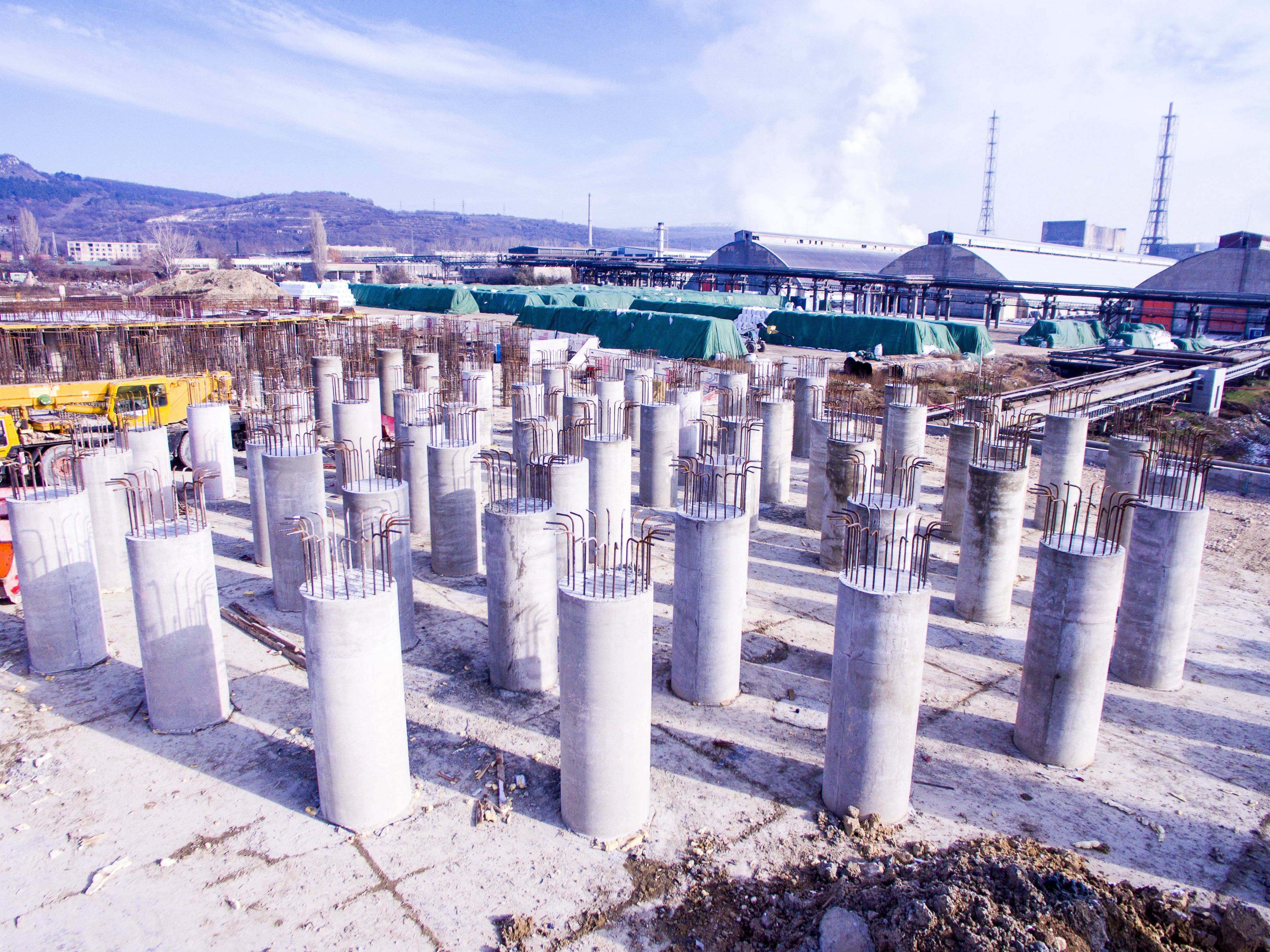 Кръгли колони - ф120, изпълнени с SRS Кофраж за кръгли колони