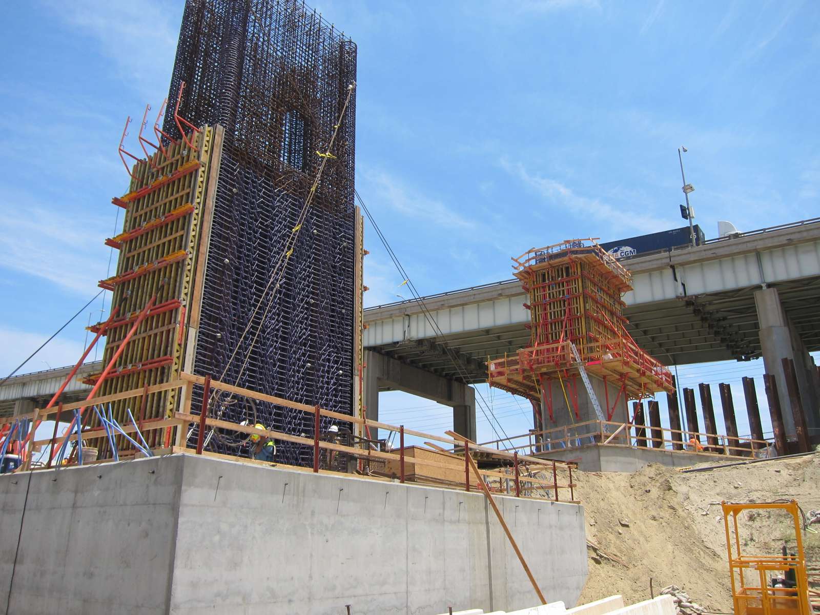 Due to the seismic activities in the area, heavy reinforcement is required.