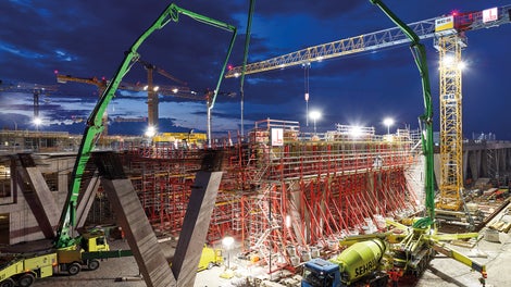 Bednicí vůz PERI zkrátil výstavbu plošiny o několik měsíců.<br/>(Foto: PERI SE)<br/>