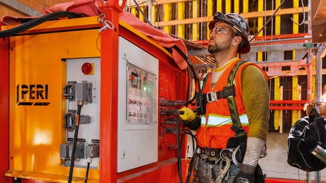 Using the Self-Climbing ACS Core 400 system on the interior and the ACS-R on the exterior.