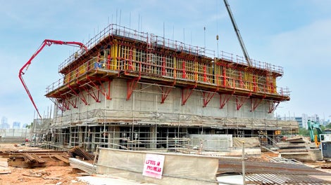 Site progression in November 2020 - 2nd lift of CB Climbing Platform